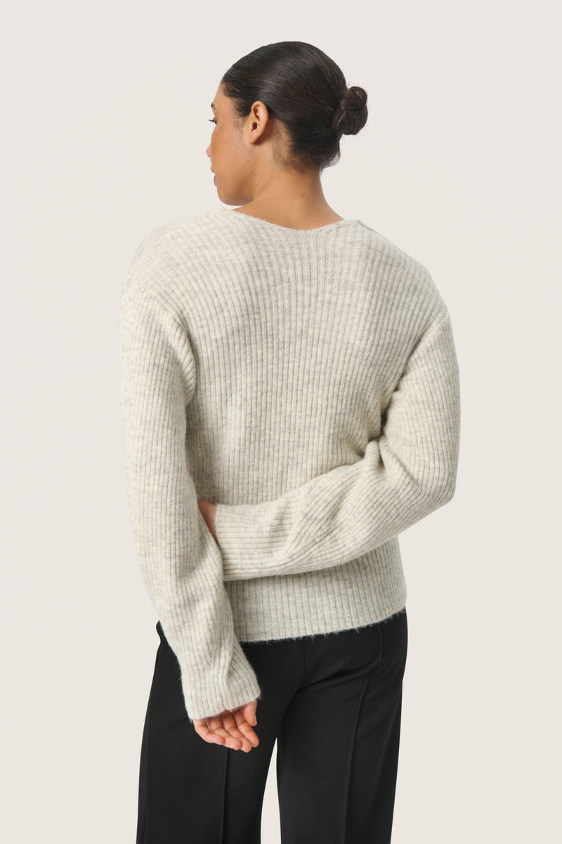 Rakel Ribbed V-Neck Pullover