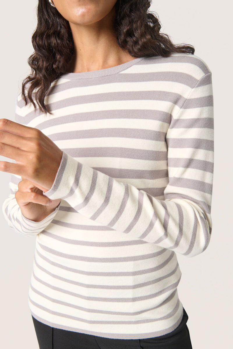 Spina Striped Crew Neck Pullover