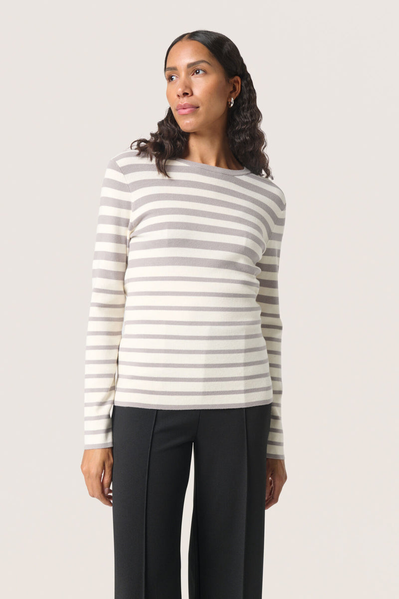 Spina Striped Crew Neck Pullover