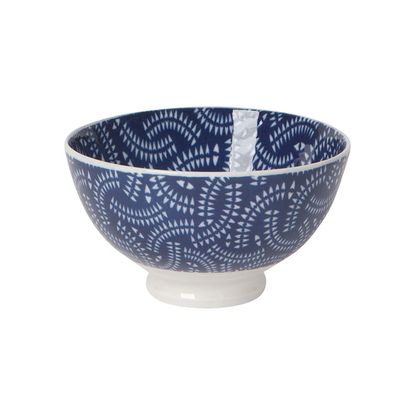 Indigo Geo Stamped Bowl