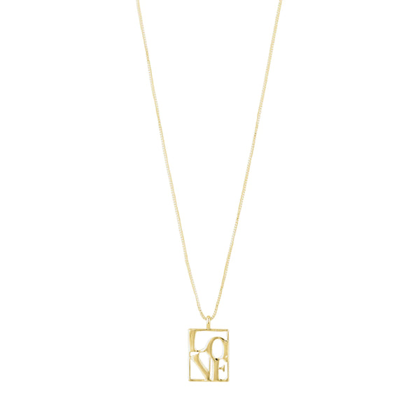Love Tag Gold Plated Necklace