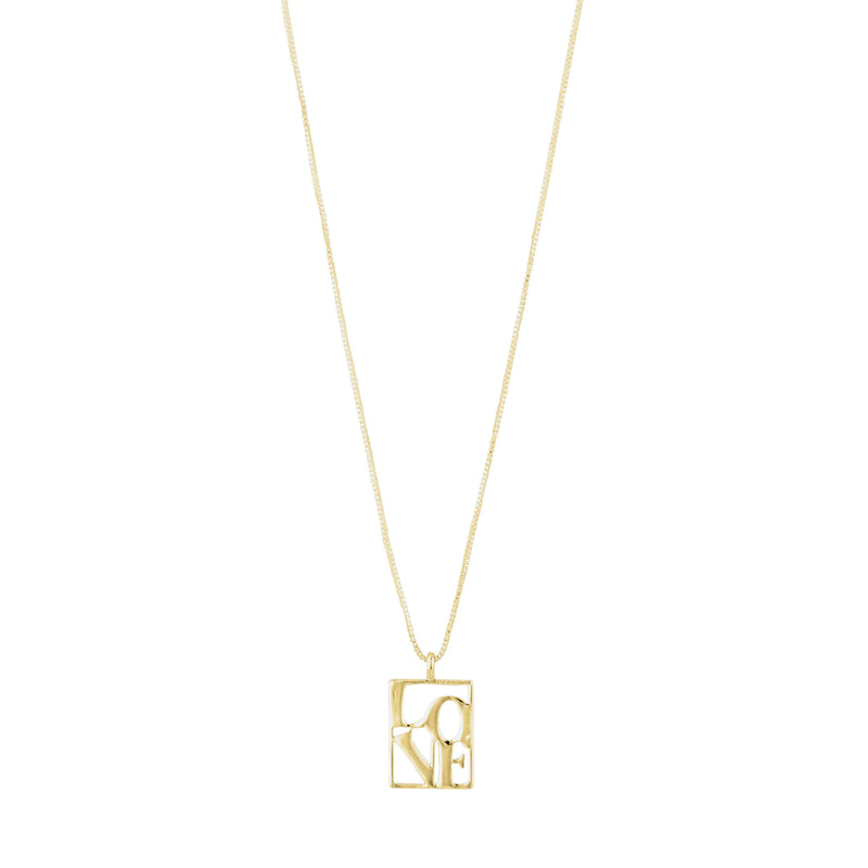 Love Tag Gold Plated Necklace