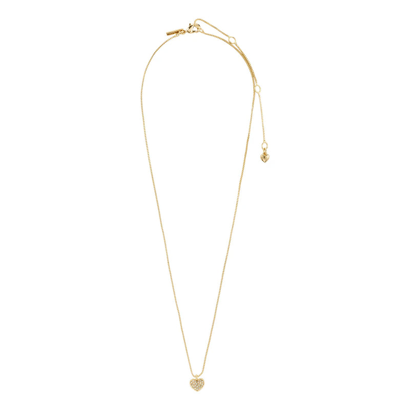 Emmett Gold Plated Crystal Heart Necklace