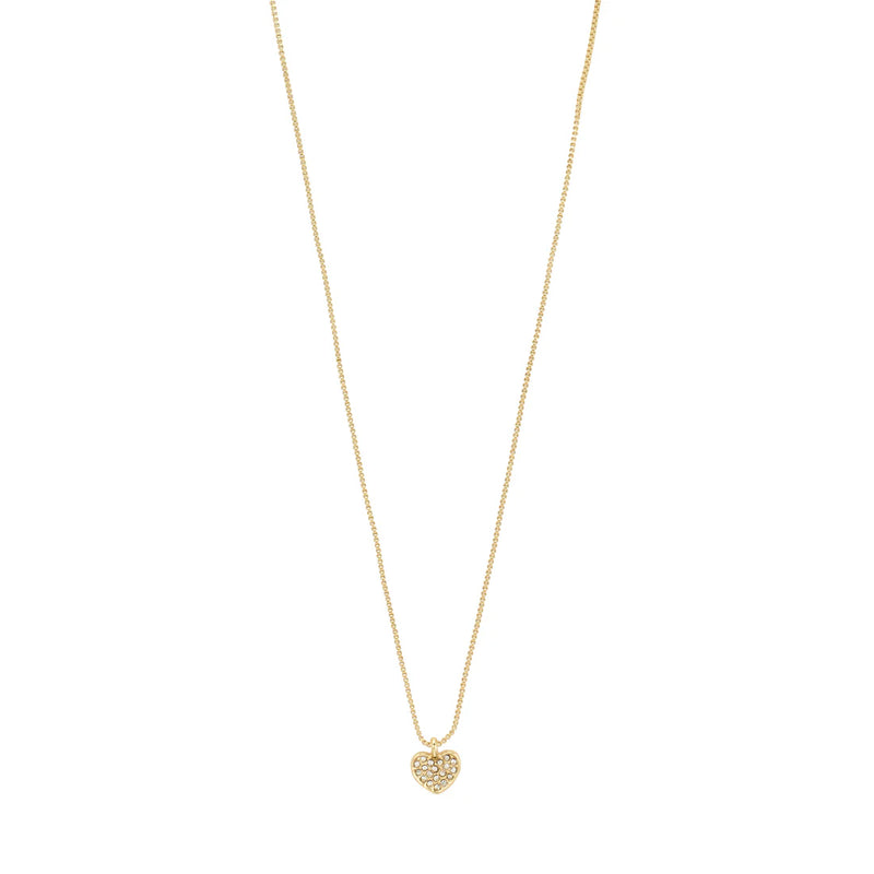 Emmett Gold Plated Crystal Heart Necklace