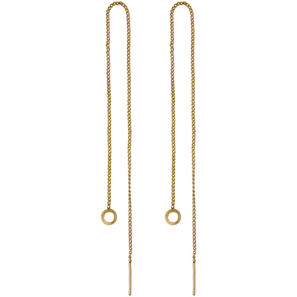 Tahoe Circle Gold Plated Pull Through Earrings