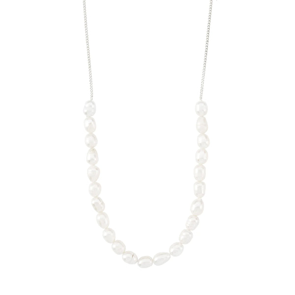 Berthe Silver Plated Pearl Necklace