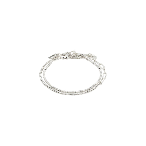 Rowan Silver Plated 2-in-1 Crystal Bracelet Set
