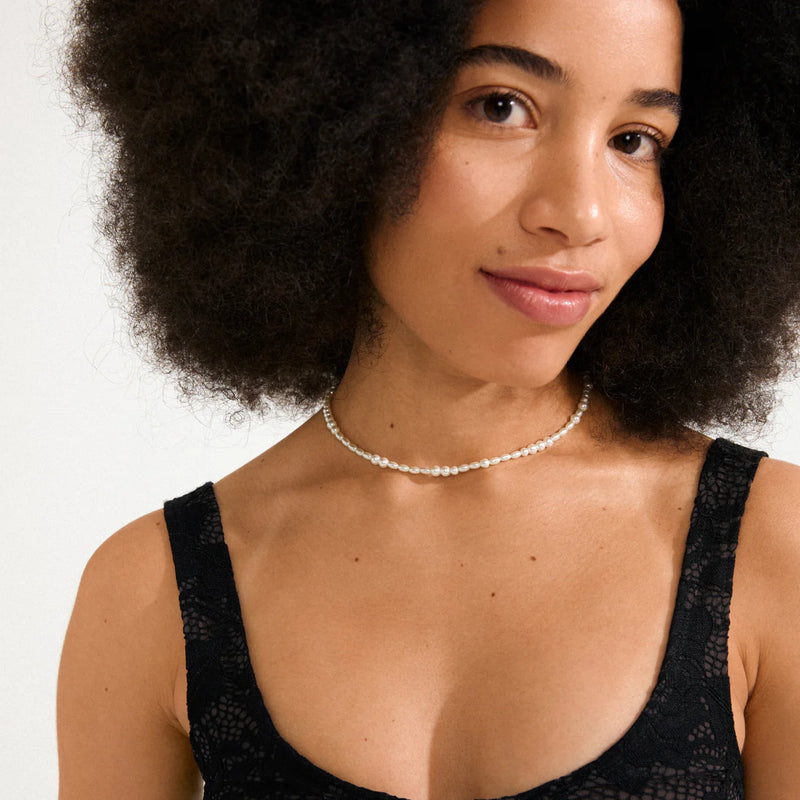 Elliana Silver Plated Pearl Necklace