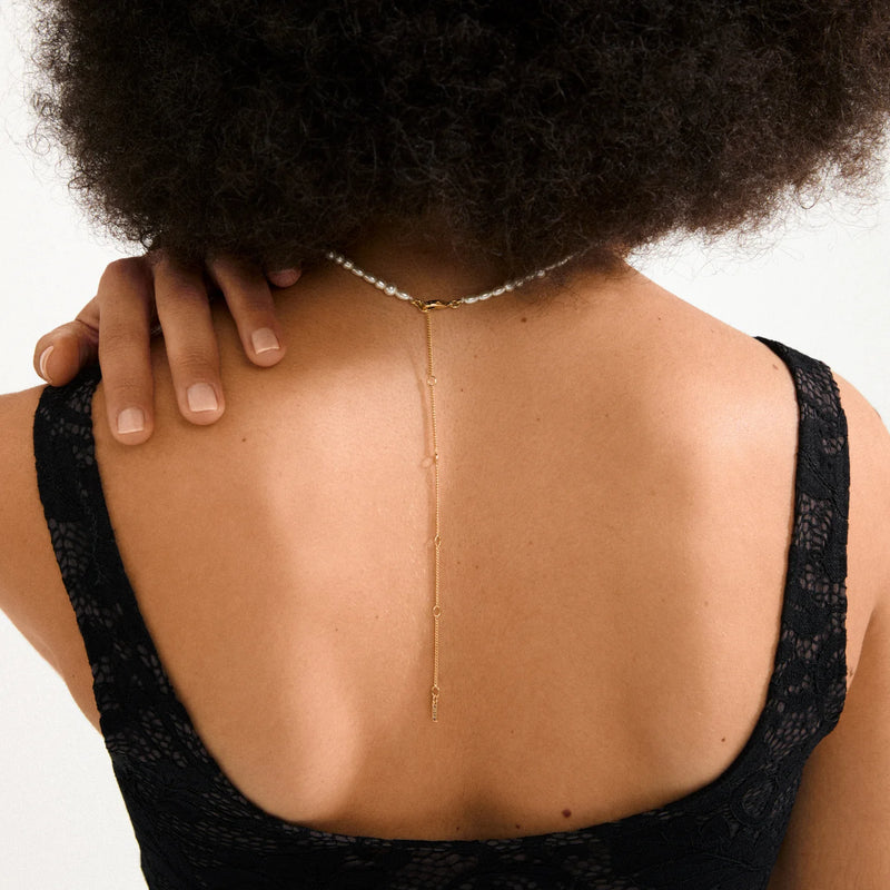 Elliana Gold Plated Pearl Necklace