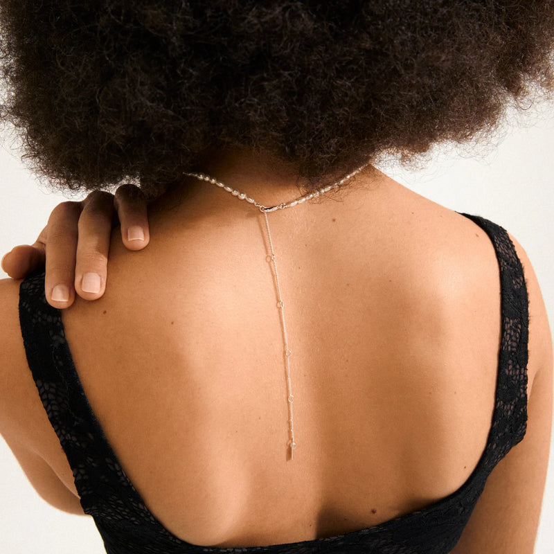 Elliana Silver Plated Pearl Necklace