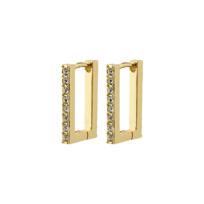 Coby Gold Plated Crystal Hoops