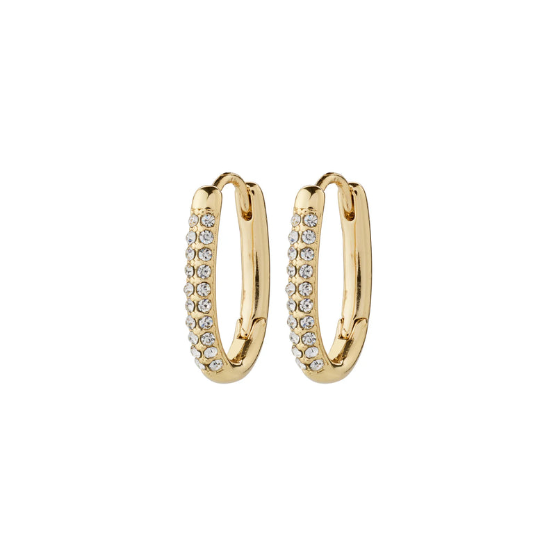 Amiri Gold Plated Crystal Hoops