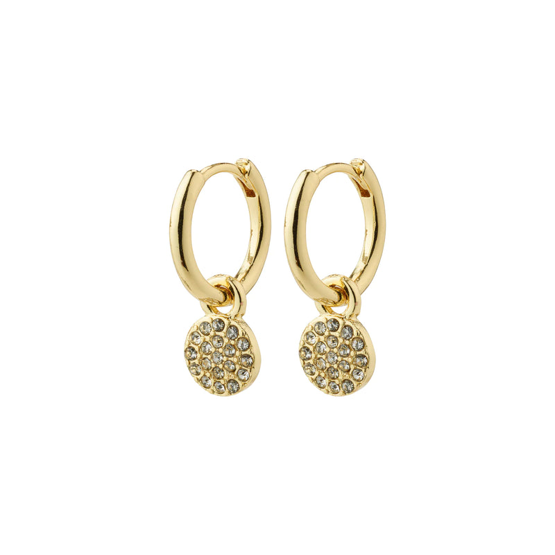 Chayenne Gold Plated Crystal Hoops