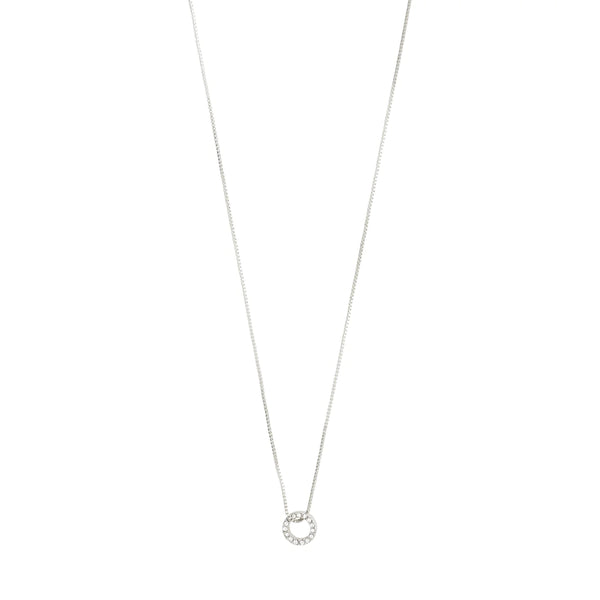Rogue Silver Plated Crystal Halo Necklace