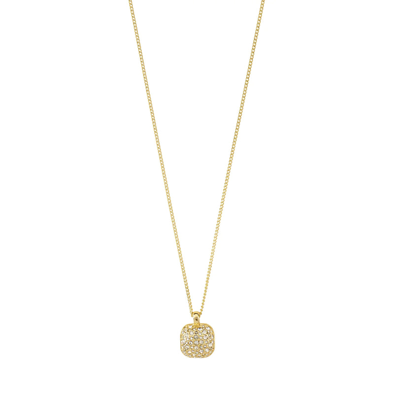 Cindy Gold Plated Crystal Necklace