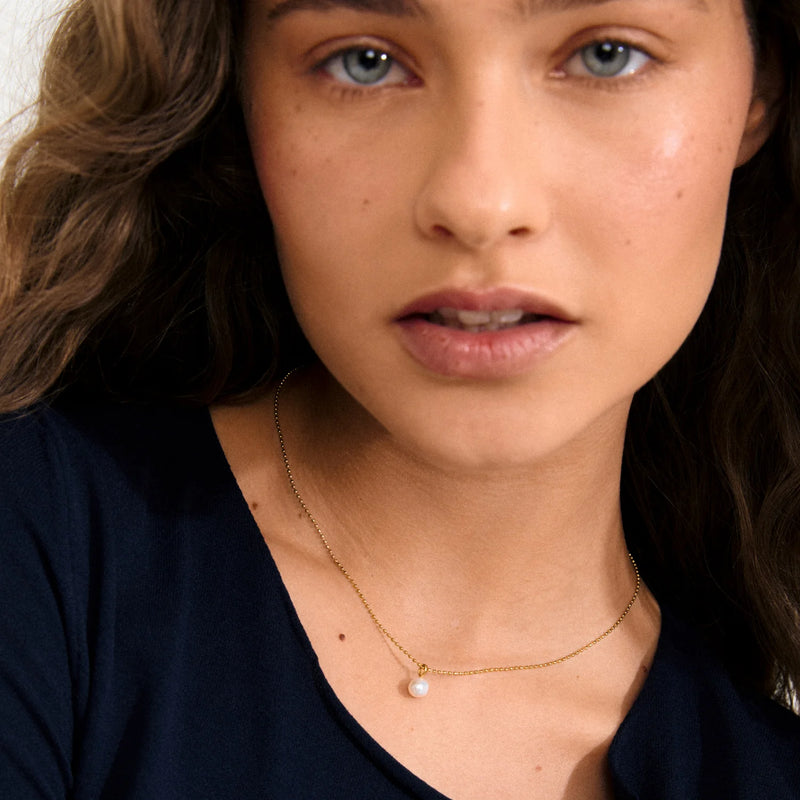 Hadley Gold Plated Pearl Necklace