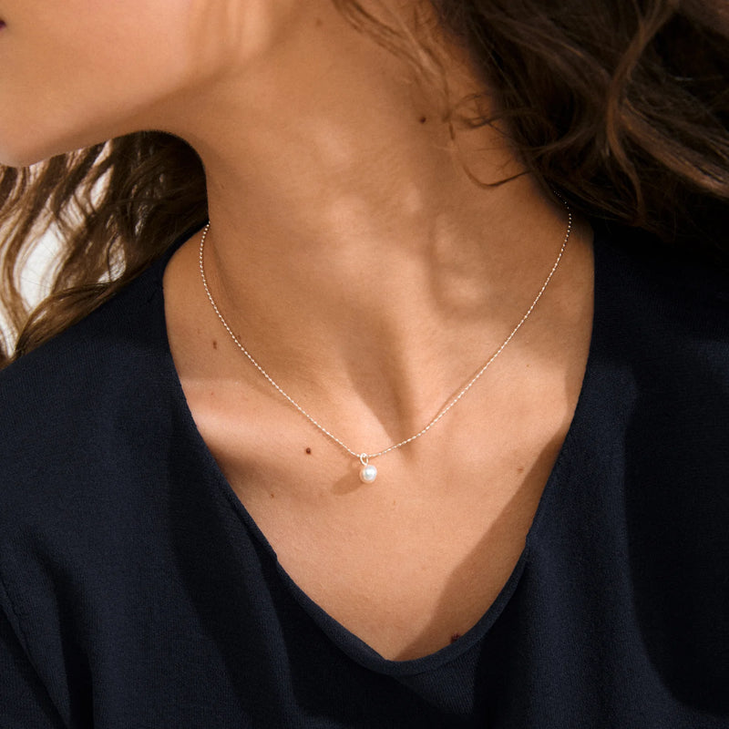 Hadley Silver Plated Pearl Necklace