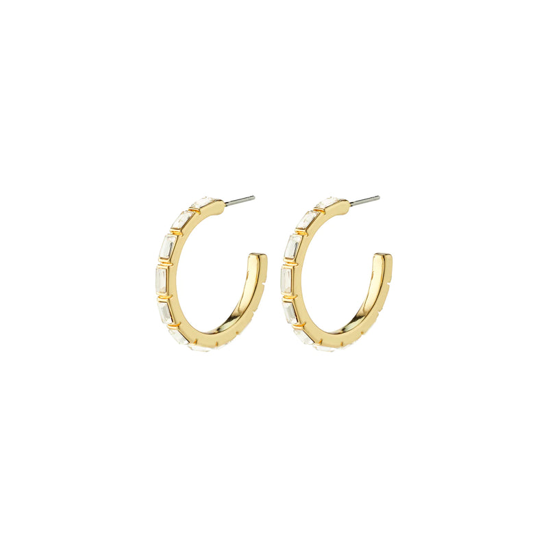 Rue Gold Plated Crystal Hoops