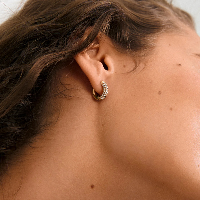Tatum Gold Plated Waterproof Small Hoops