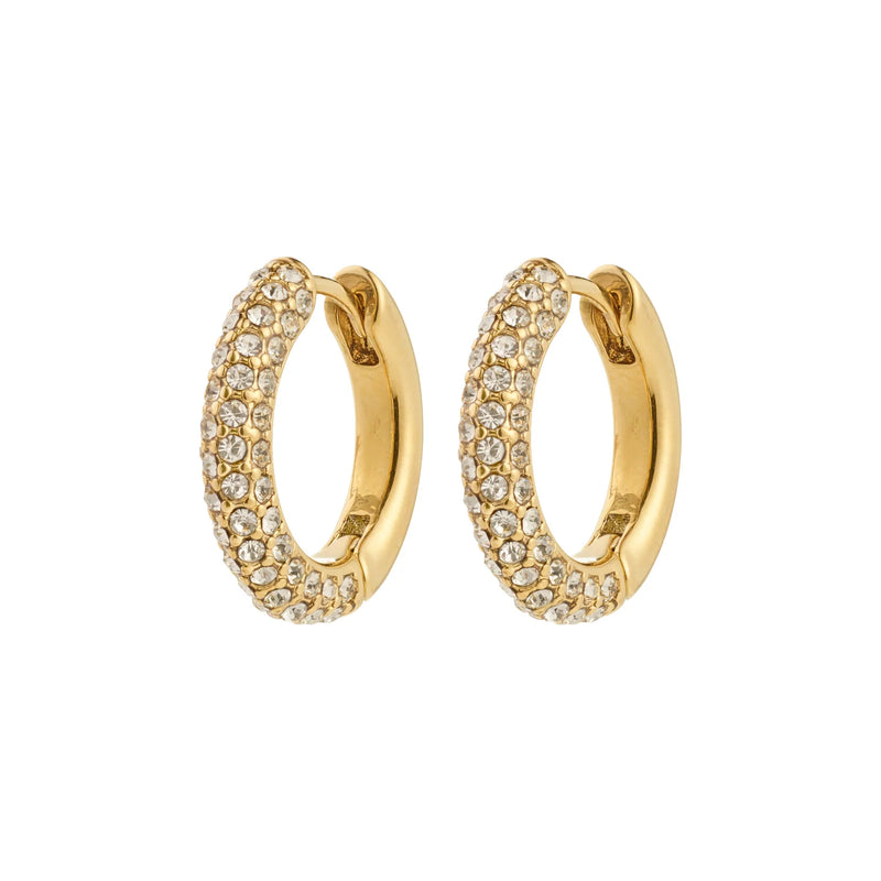 Tatum Gold Plated Waterproof Medium Hoops