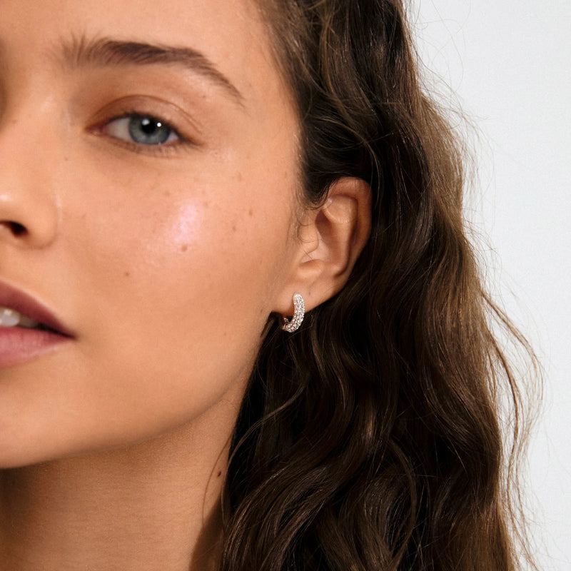 Tatum Silver Plated Small Hoops