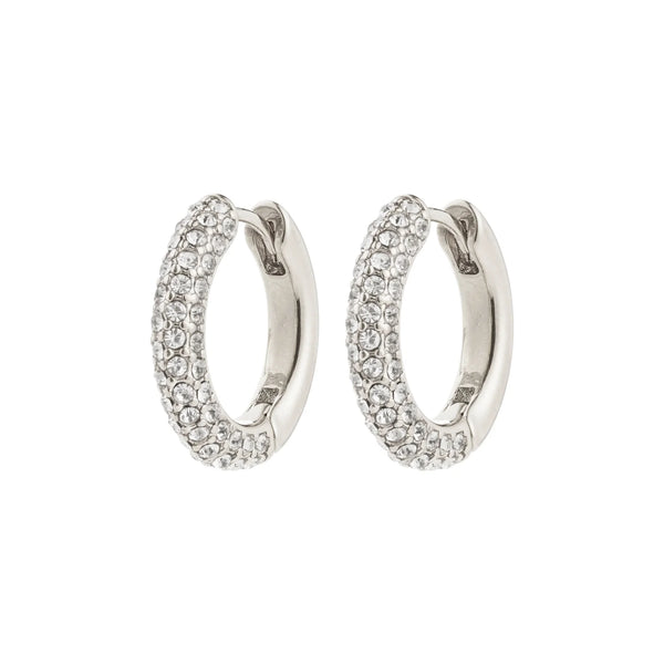 Tatum Silver Plated Medium Hoops