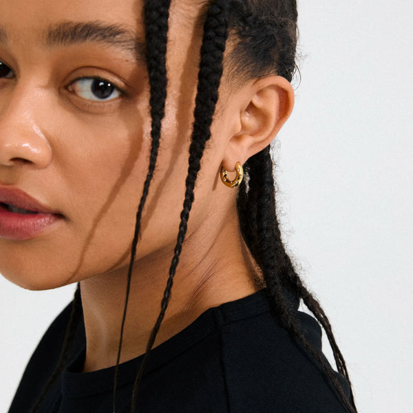 Nevaeh Gold Plated Hoops