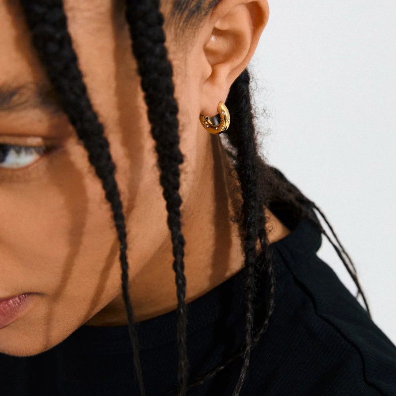 Nevaeh Gold Plated Hoops