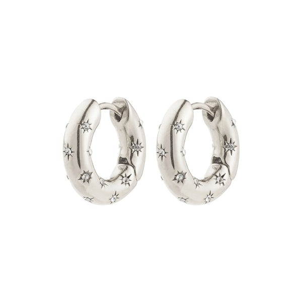 Nevaeh Silver Plated Hoops