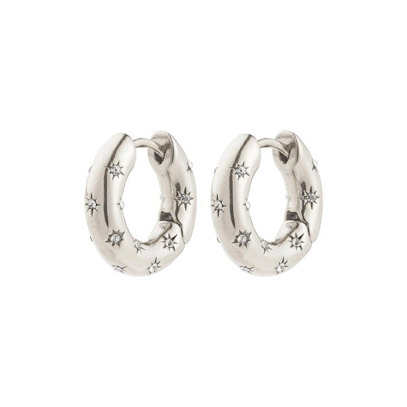 Nevaeh Silver Plated Hoops