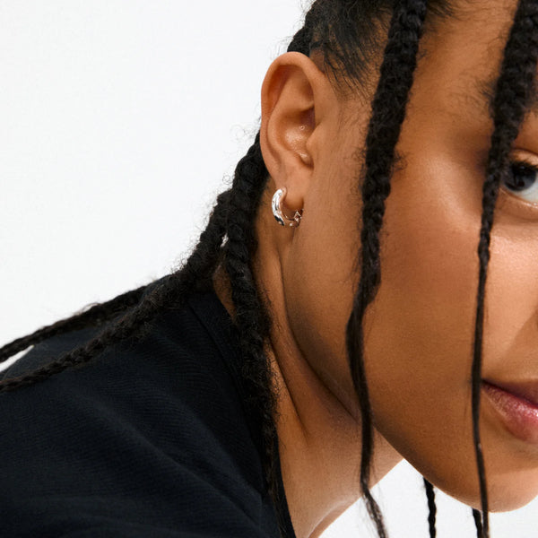 Nevaeh Silver Plated Hoops
