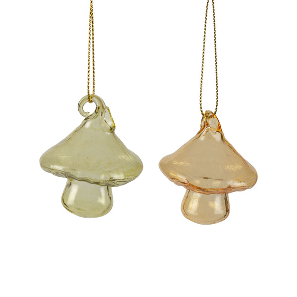 Assorted Glass Mushroom Ornament