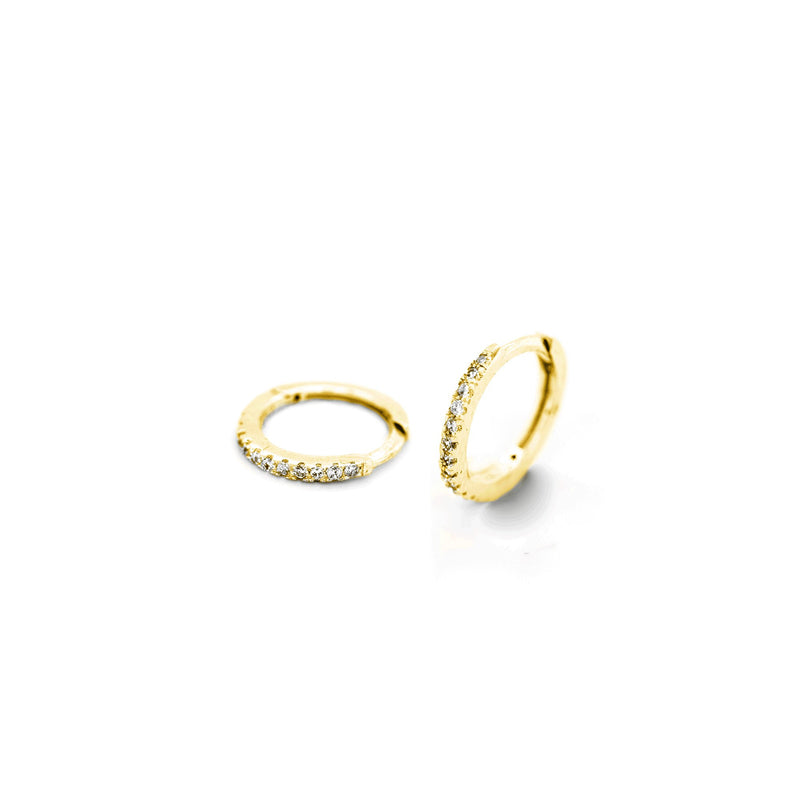 Gold Vermeil CZ Huggies