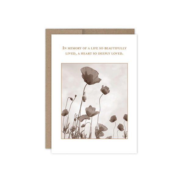 Beautifully Lived Sympathy Card