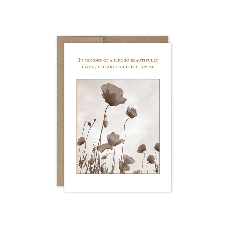 Beautifully Lived Sympathy Card