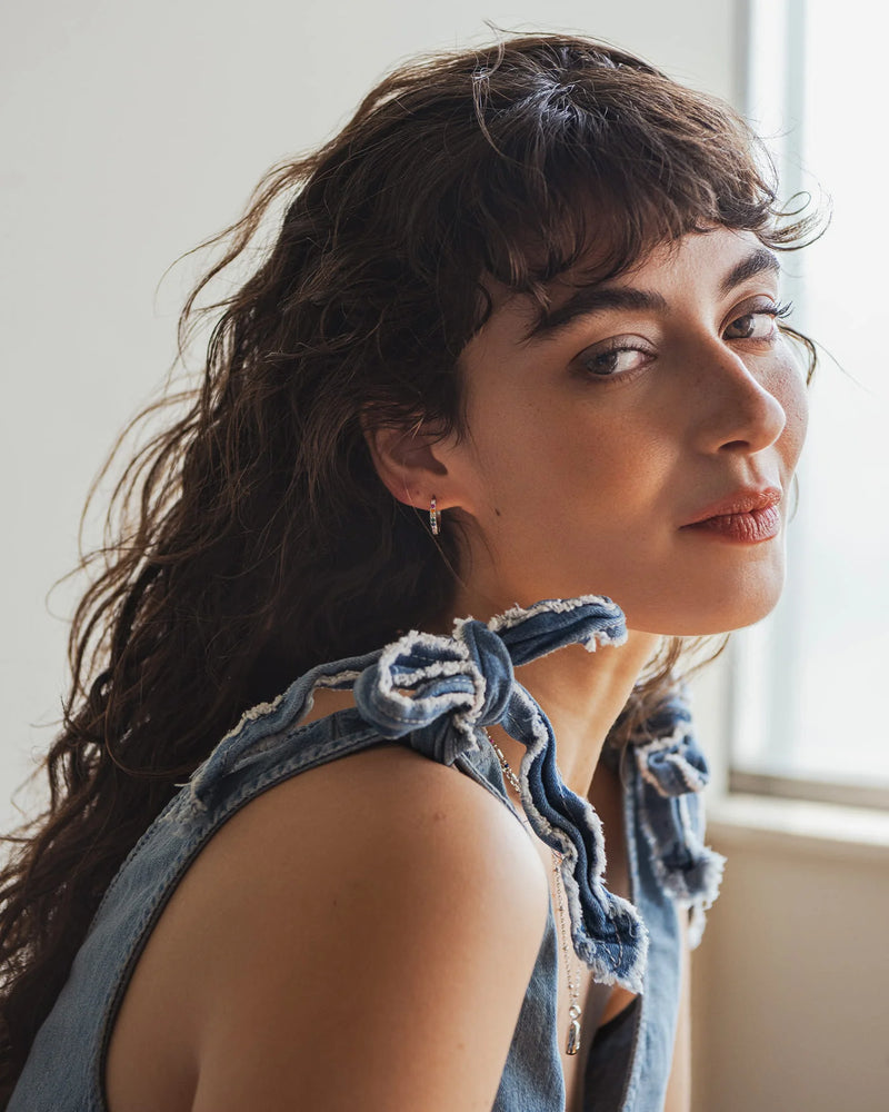 Caravina Silver Hoops