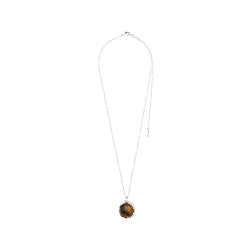 Sense Silver Plated Tigers Eye Necklace