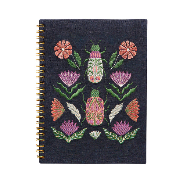 Ring Bound Embroidered Notebook