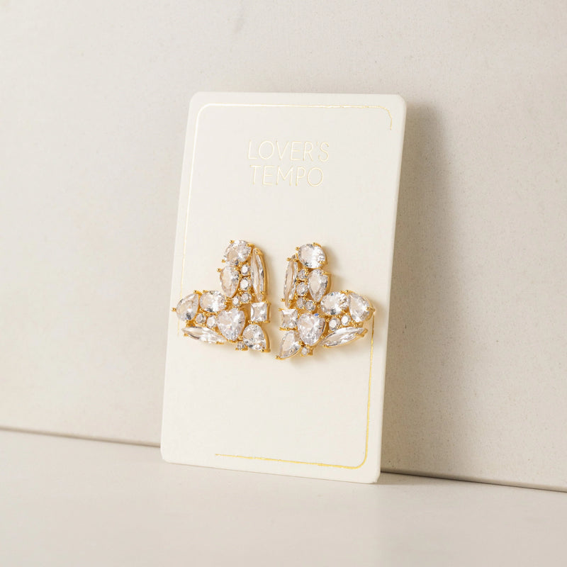 Gold Plated Debut Heart Studs