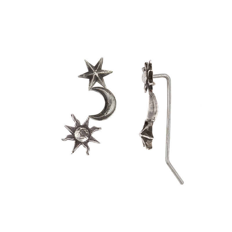 Sun, Moon, Star Crawler Earring - Limited Edition