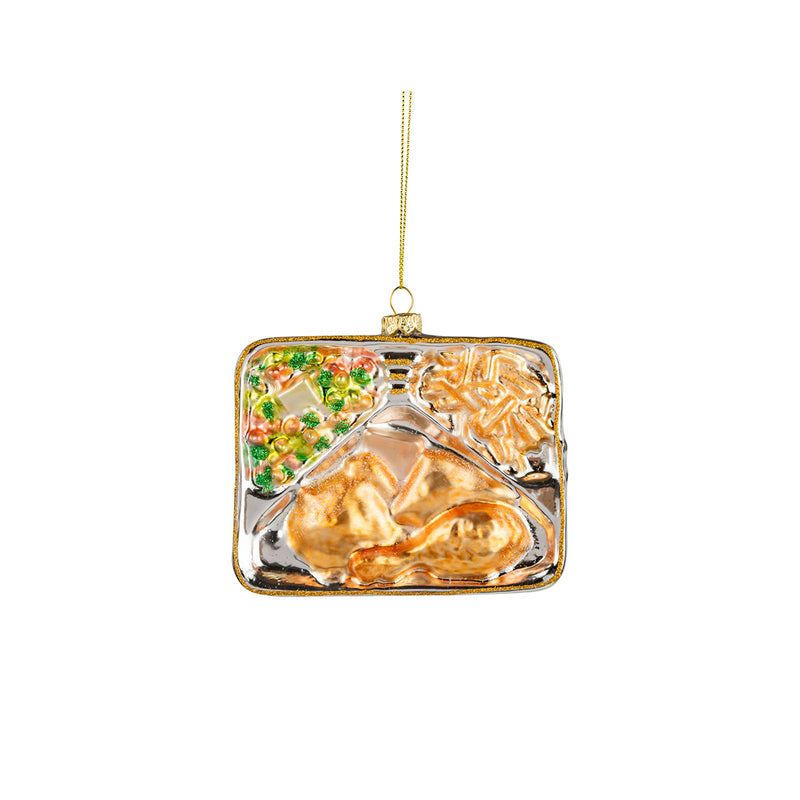 Glass TV Dinner Ornament