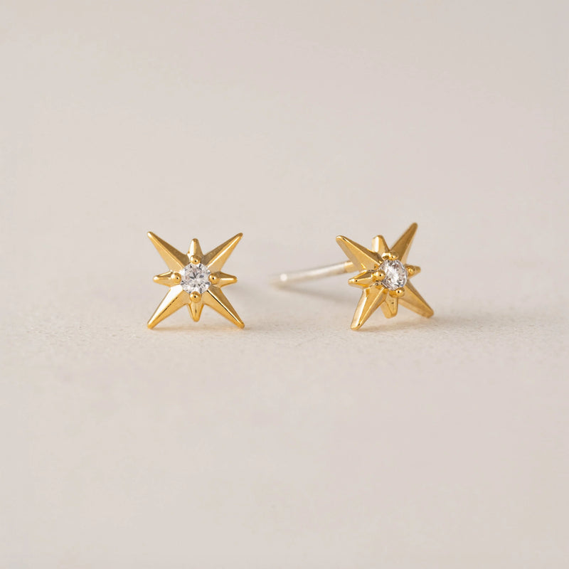 Gold Lone Star Studs