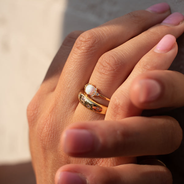 Gold Plated Echo Ring