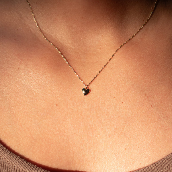 Micro Heart Charm Necklace