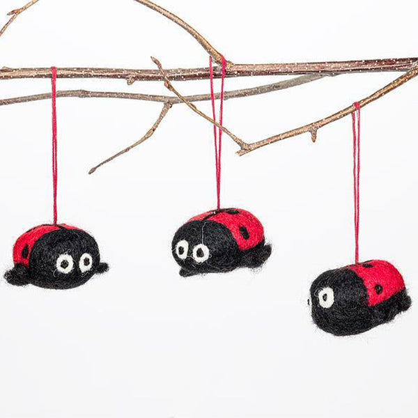 Mini Ladybug Felt Ornament