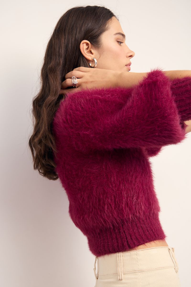 Alva Fluffy Cropped Knit