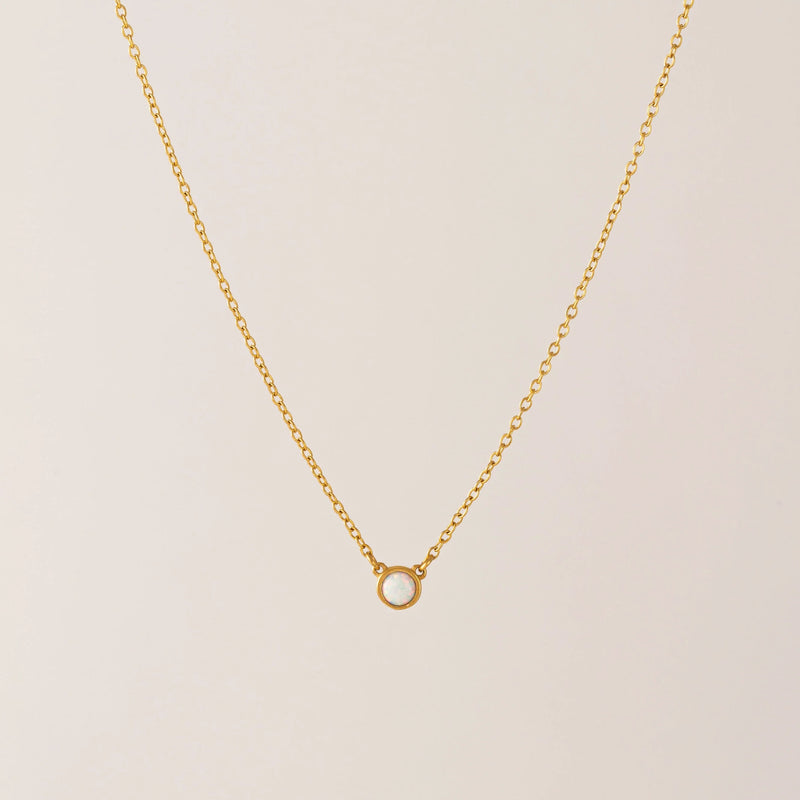 Gold Opal Necklace