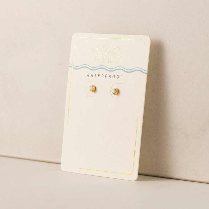 Gold Opal Studs