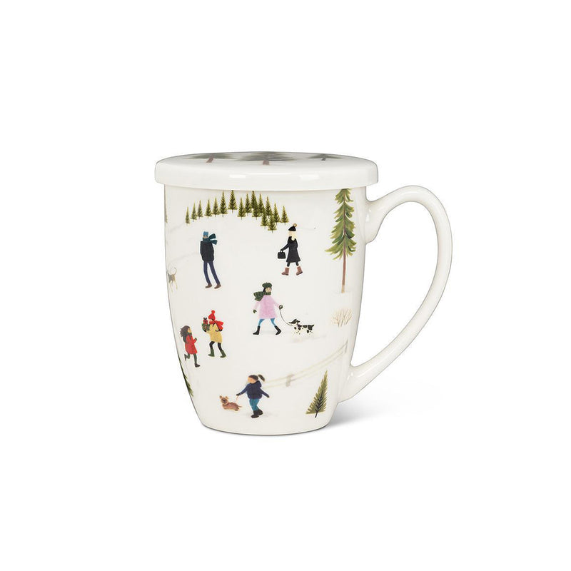 Outdoor Village Covered Mug & Strainer
