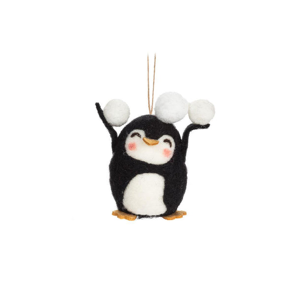 Penguin & Snowballs Ornament